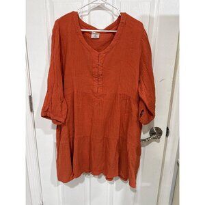 Serra Xl Orange Blouse